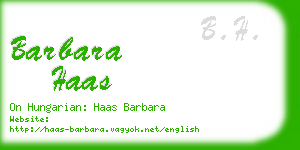 barbara haas business card